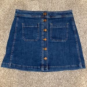 Madewell A-line Denim Skirt